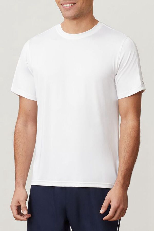 Camisetas Fila Homem Branco - Fila Essentials Heather Mesh Crew En Portugal,WMCN-03815